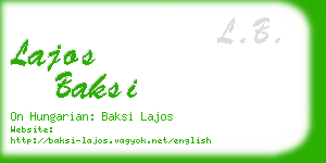 lajos baksi business card